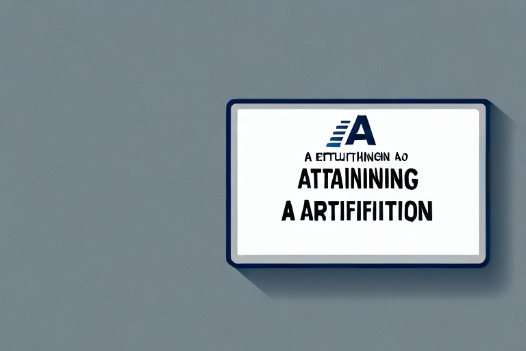 A building with a sign reading "a+ training and certification" in front of it