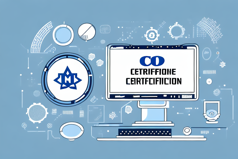 A computer lab with a focus on the ccnp certification logo