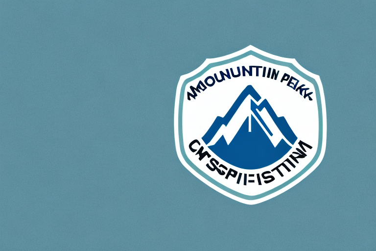 A mountain peak with a cissp certification badge at the top